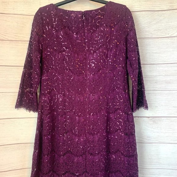 Jessica Howard Purple Lace Dress - Picture 6 of 10
